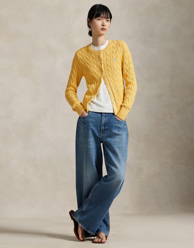 Polo Ralph Lauren - Cable-Knit Cotton Crewneck Cardigan - ICONIC EXCLUSIVE