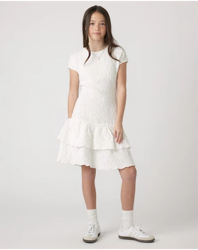 Decjuba Kids - Alessia Textured Mini Dress - Teens