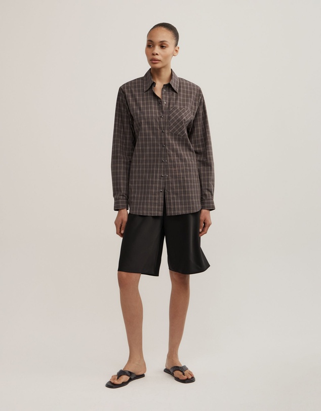 Witchery - Check Shoulder Pad Shirt
