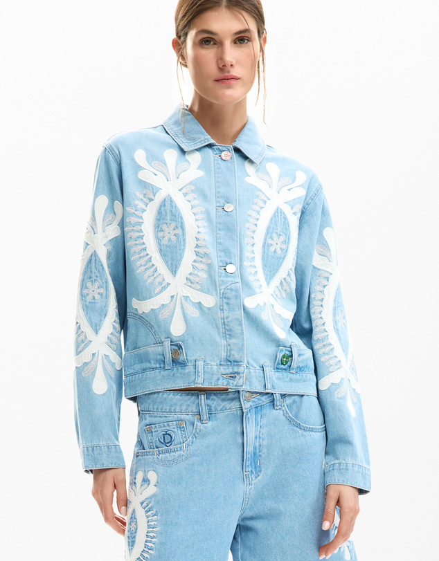 Desigual - Reversible jacket with embroidery