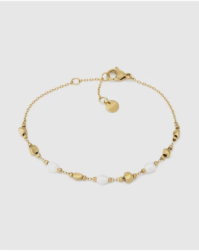 Skagen - Agnethe Pearl Gold-Tone Bracelet