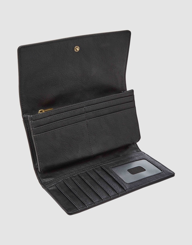 Fossil - Logan Black RFID Flap Clutch