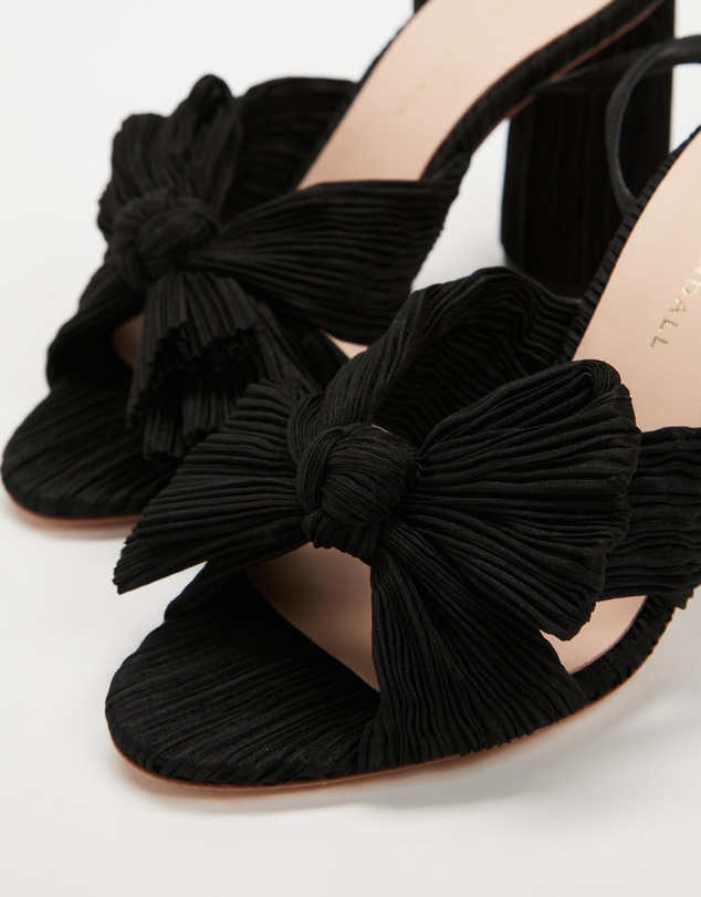 Loeffler Randall - Camellia Pleated Knot Heeled Sandal With Ankle Strap