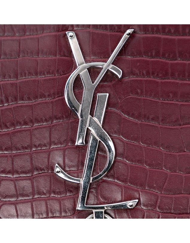 Pre-Loved by Azura Reborn - Pre-Loved Medium Croc Embossed Leather Monogram Kate Tassel Crossbody