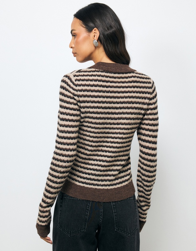 AERE - Baya Stripe Knit Top