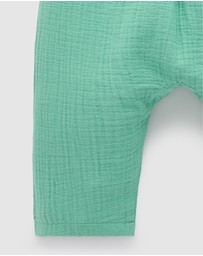 Purebaby - Slouchy Crinkle Cotton Pants -Kids-Babies