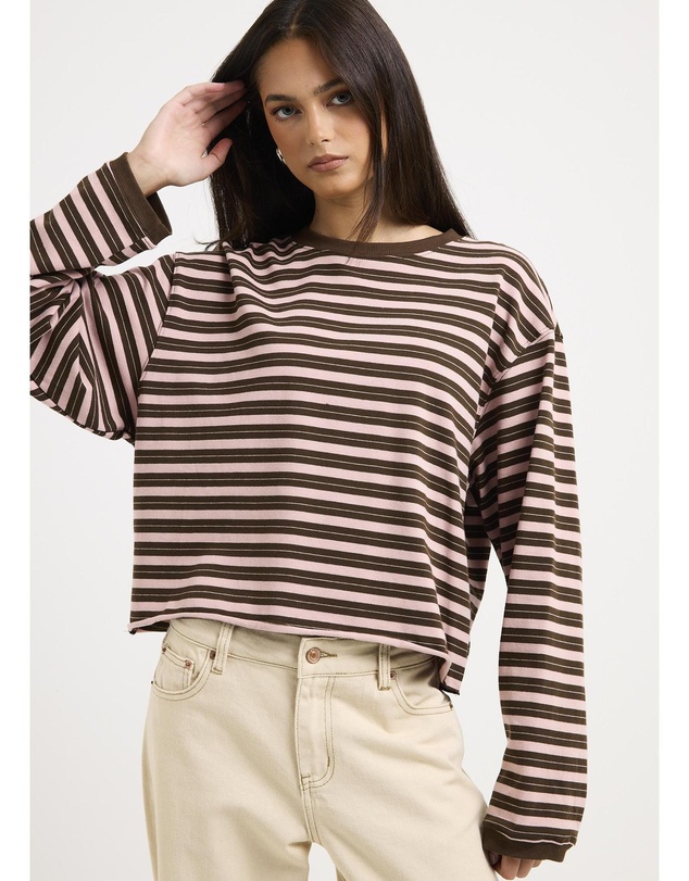Subtitled - Long Sleeve Stripe Top