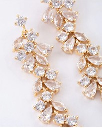 Lovisa - Gold Plated Cubic Zirconia Dainty Vine Drop Earrings