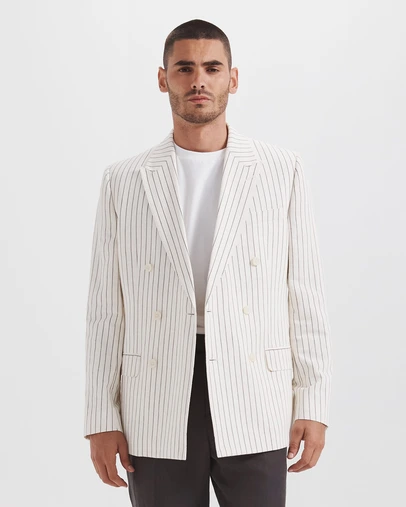 SABA - Harrison Stripe Linen Blazer