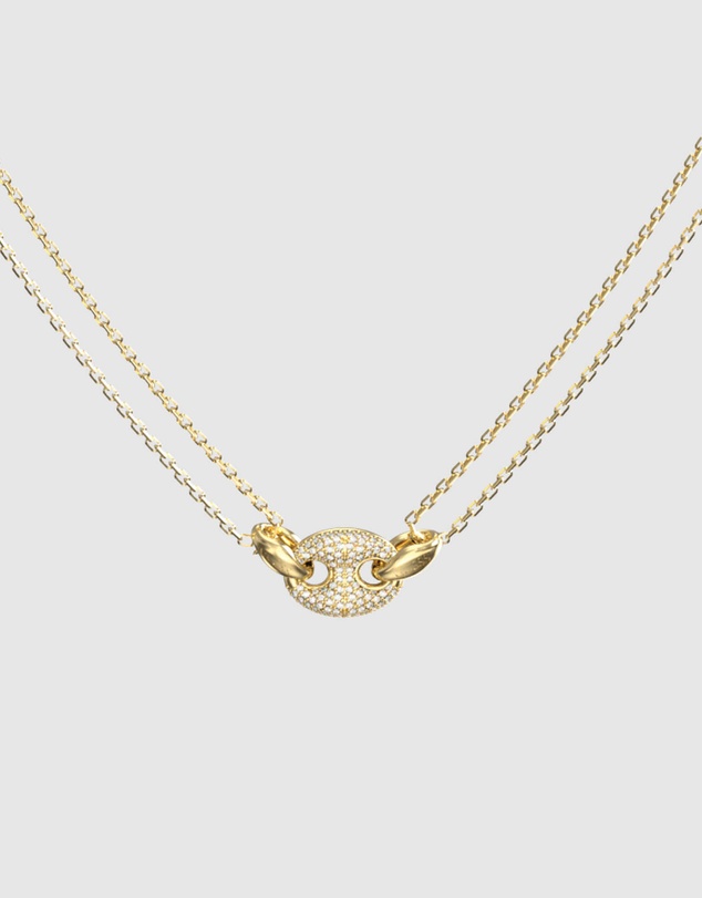 GUESS - Marine Pave Link Necklace