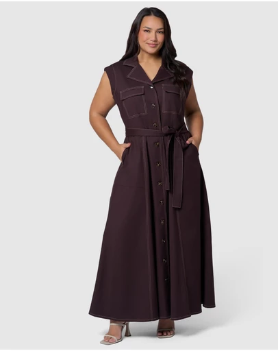 Something 4 Olivia - Cleo Midi Shirt Dress