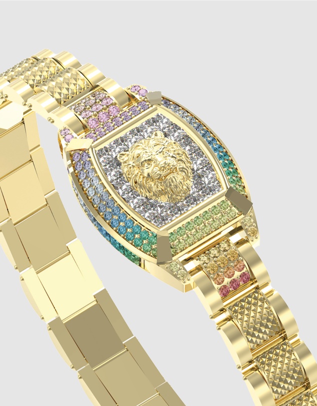 GUESS - 27mm Lion Pave Bracelet