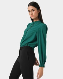 Forcast - Emilie Ruffle Long Sleeve Blouse