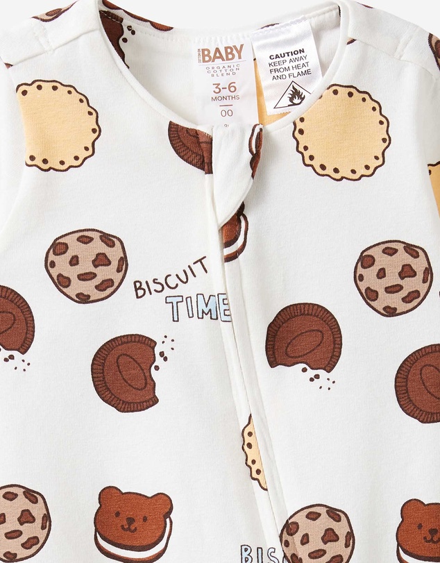 Cotton On Kids - Growie Long Sleeve Zip Romper