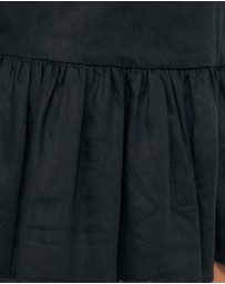 AERE - Madilyn Drop Waist Linen Mini Dress