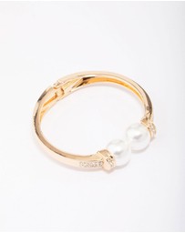 Lovisa - Gold Pearl Bold Wrist Cuff