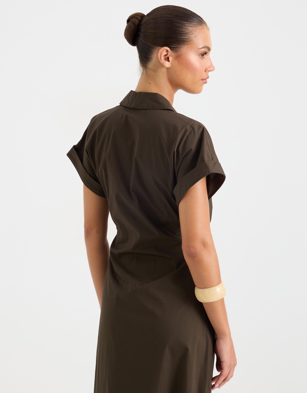 Calli - Pearson Ruched Front Midi Dress
