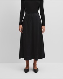 Country Road - Lightweight Denim Midi Skirt