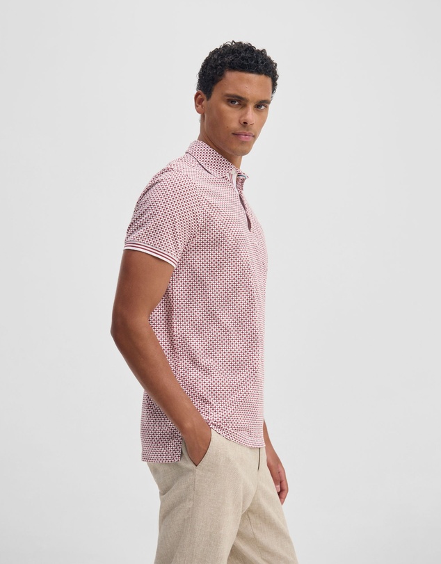 Oxford - Milo Print Jersey Polo With Pocket