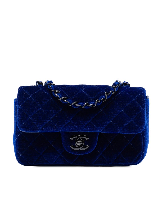 Pre-Loved by Azura Reborn - Pre-Loved Mini Rectangular Classic Velvet Single Flap