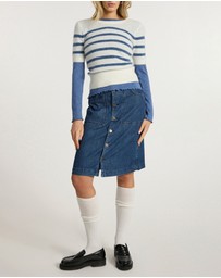 Marcs - Paolo Button Front Denim Skirt