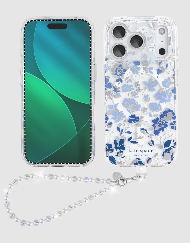 Kate Spade - Kate Spade Flowerbed Blue MagSafe Charm Bundle for iPhone 17 Pro