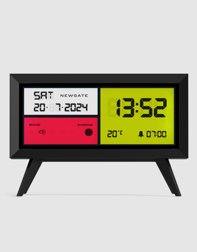 Newgate - Newgate Spectronoma Lcd Alarm Clock Matte Black