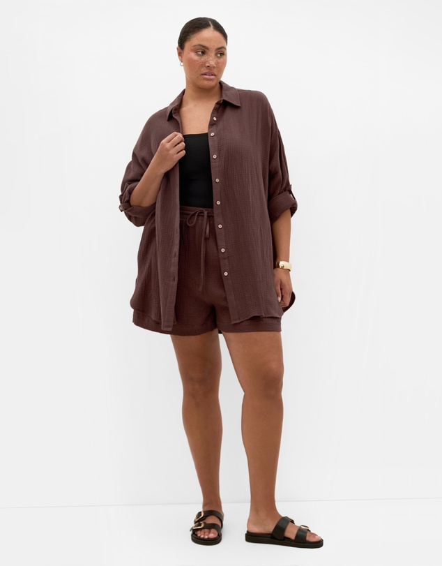 City Chic - Poolside Cover Up Shirt