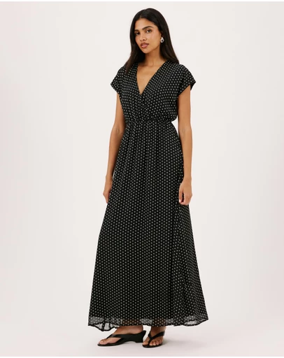 Atmos&Here - Amelia Extended Sleeve Maxi Printed Dress