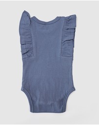 WITH LOVE FOR KIDS - Shimmy Wide Rib Tank Onesie - Babies