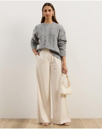 Atmos&Here - Drew Oversized Textured Cable Knit Jumper