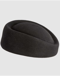 Max Alexander - Felt Black Pillbox Hat