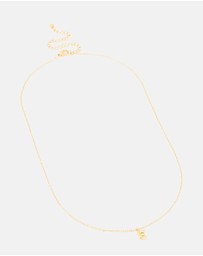 Lovisa - Waterproof Gold Plated Stainless Steel Mini Bubble Letter E Necklace