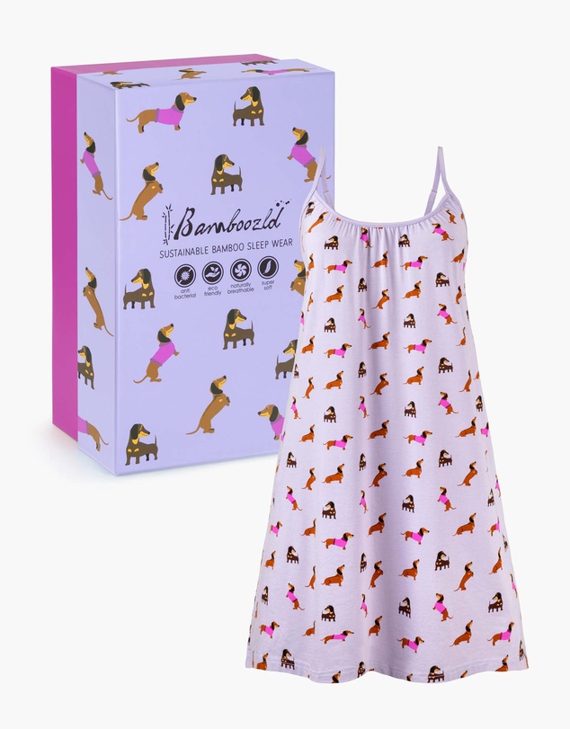 Bamboozld - Women's Bamboo Jersey Dash Dreaming Nightie & Mask Gift Set
