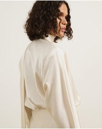 Atmos&Here - Priya Scarf Satin Midi Dress