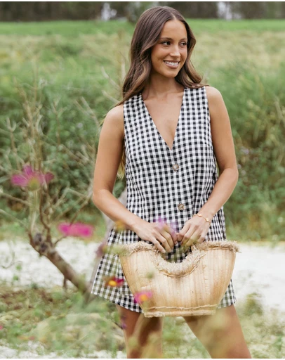 Petal & Pup - Miller Short Set - Black Gingham