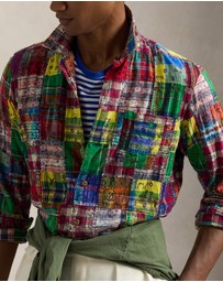 Polo Ralph Lauren - Classic Fit Patchwork Madras Camp Shirt