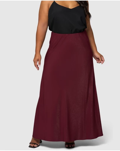 Something 4 Olivia - Luxe Satin Maxi Skirt
