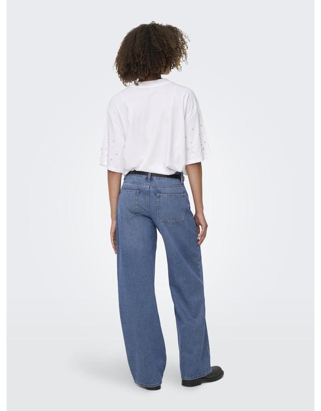 ONLY - Cath Wide Rhinestone Denim Jeans