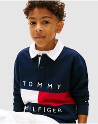 Tommy Hilfiger - Heritage Colour-Blocked Flag LS Polo Shirt - Teens