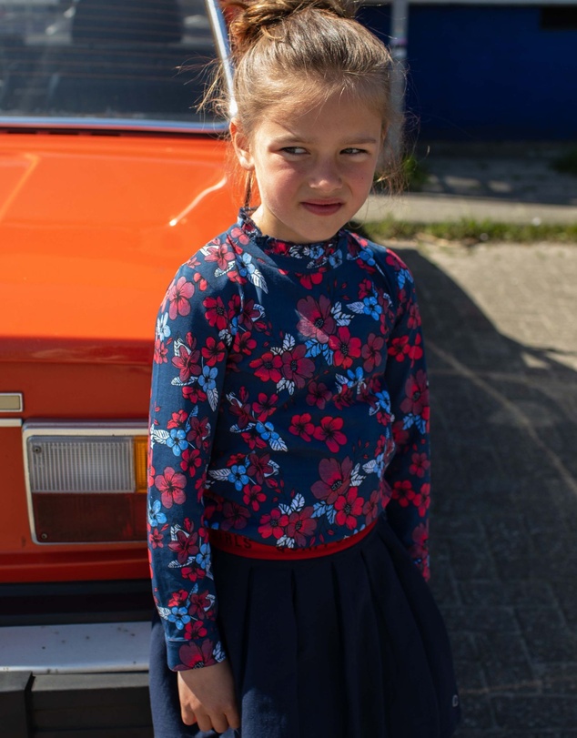 Quapi - Kellen Long Sleeve Floral Top - Kids-Teens