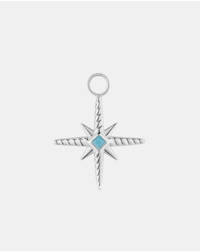 Ania Haie - Silver Turquoise and Cubic Ziconia Star Earring Charm