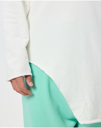Surrounded By Ghosts - The Phenakite French Terry Assymetrical Hem Jumper