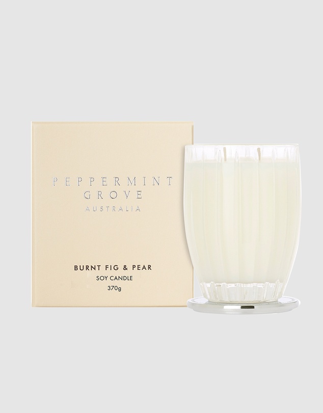 Peppermint Grove - Burnt Fig & Pear Large Candle - 370g
