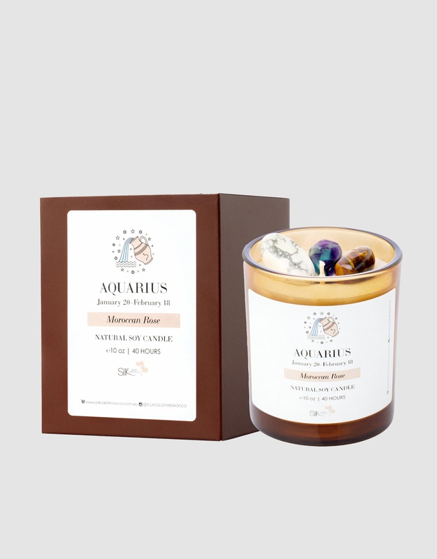 Silk Oil of Morocco - Aquarius Amber Natural Soy Candle