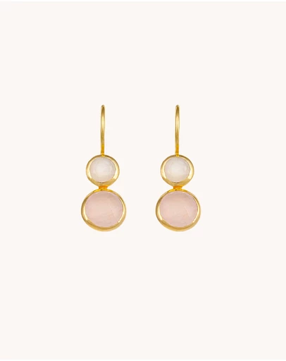 Bianc - Posy Earrings Rose Quartz