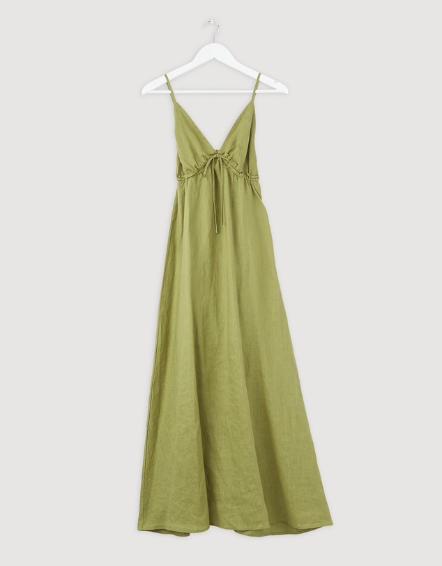 Revibe - Repaired AERE Jaylah Linen Slip Dress