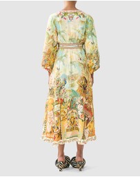 Camilla - Shaped Waistband Midi Dress