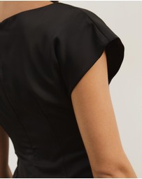 Atmos&Here - Aureline Satin Boat Neck Top