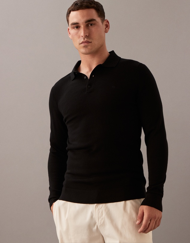 Calvin Klein - Merino Wool Polo Jumper